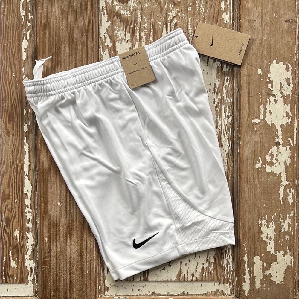 Nike FTBLL/SOCC White Shorts with Black Logo
